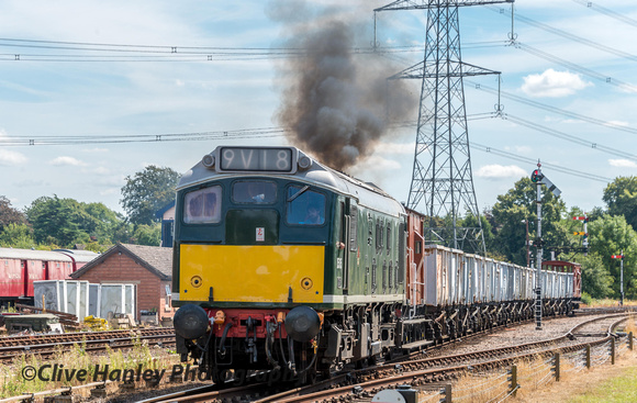 D5185 accelerates the mineral wagon train away from Swithland