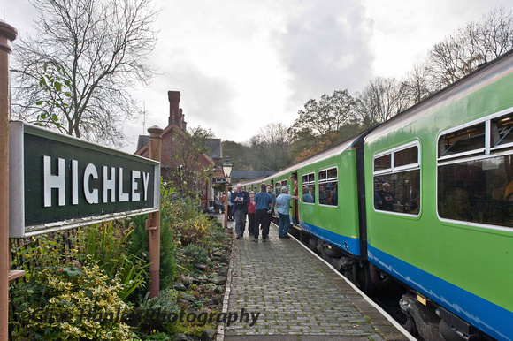 A short stop at Highley station.