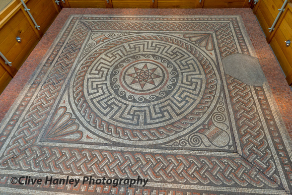 A Roman mosaic in the museum.