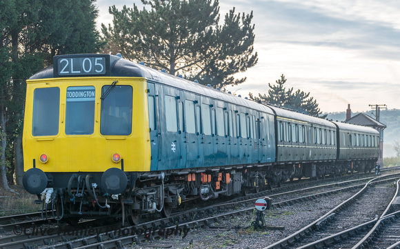 A special morning service was to operate from Cheltenham. The DMU sets off empty.