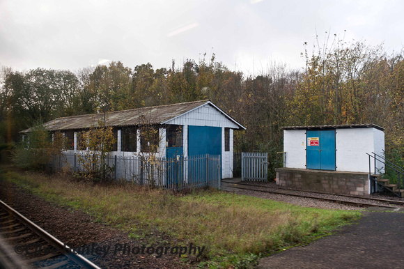 The engine shed for the Parry People Mover to the south of Stourbridge station