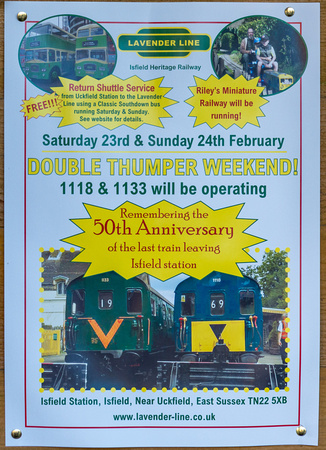 50 years since the final BR train departed Isfield station was celebrated with a Double Thumper day