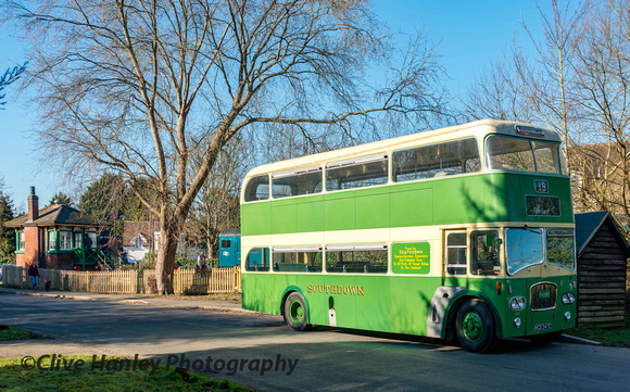 A shuttle bus service between Uckfield and Isfield was laid on using this Southdown bus.