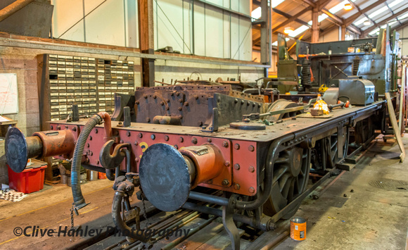 The frames for GWR 0-6-0 pannier tank loco no 3650
