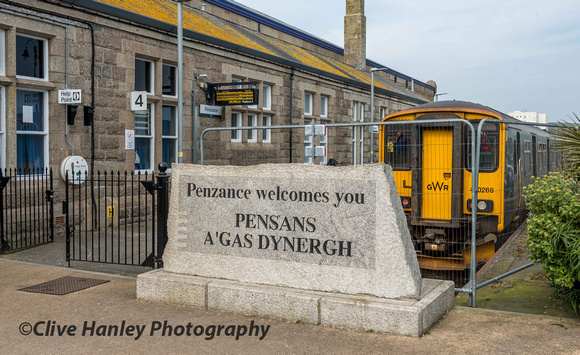 The entrance to Penzance station
