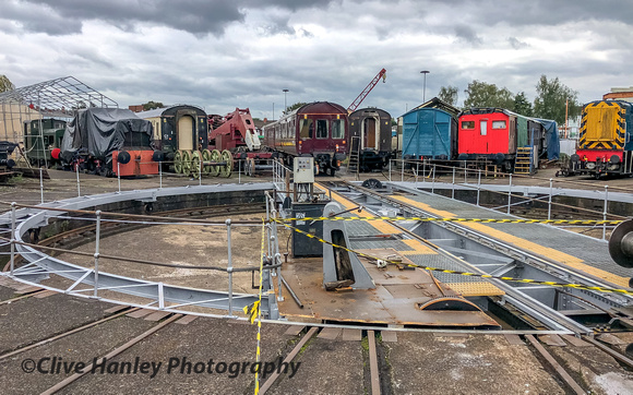 Work continues on the rebuild of the Tyseley turntable.