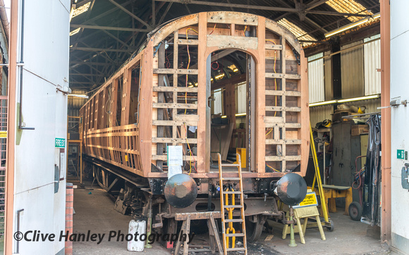 In the workshop was this carriage being completely rebuilt.