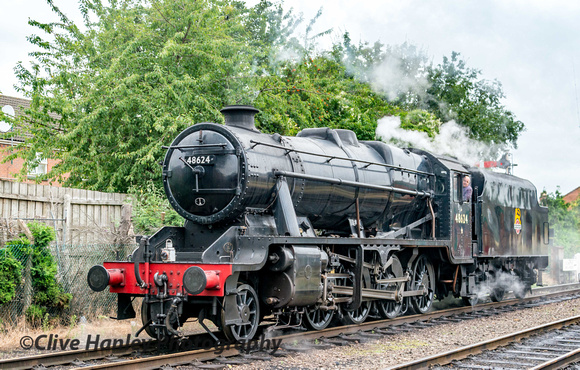 Star of the day was Stanier 8F no 48624. Its boiler ticket expires after the weekend.