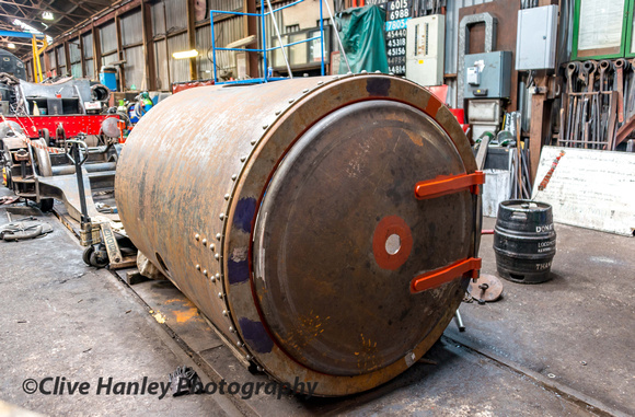 I believe this is the smokebox for the new-build "County" loco at Didcot.