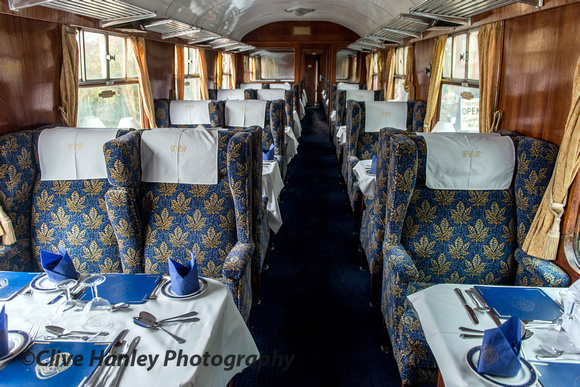 The carriages await ... 126 dinners is a daunting task for any chef. But on board a train!