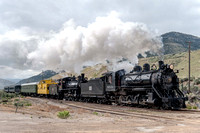 27 May 2012. Nevada Northern Railroad. Chasing a double-header.