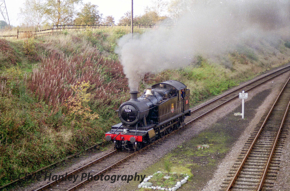 5224 is seen approaching Rothley at speed "wrong line'