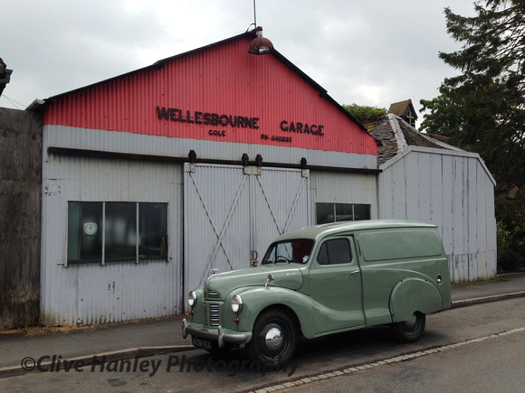 19 June 2014. The old Wellesbourne garage bulding still survives.