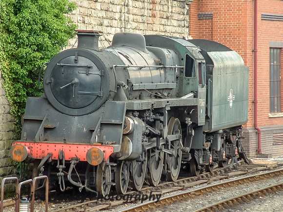 Riddles Standard 4 no 75069 in Southern Region green livery was tucked down the side of Bridgnorth shed. Will it ever come back I wonder?