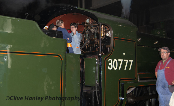 The footplate crew await departure. 10.49pm
