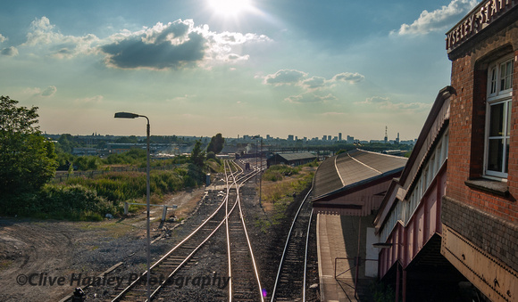 A view towards Birmingham with Tyseley depots in the foreground.