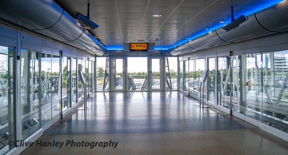The shuttle lobby at Birmingham International station