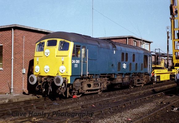 24081 on site at Crewe Locomotive Works 1984. UPDATE - I'm informed it was 1979. Thanks