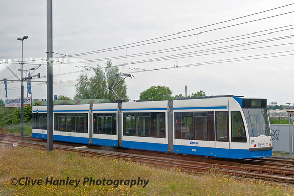 Dutch GVB suburban tram unit no 2143.