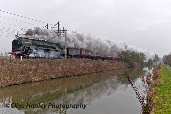 71000 Duke of Gloucester passes Brinklow with the Salopian
