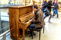 6 April 2013. The "Street Piano" at St Pancras Station