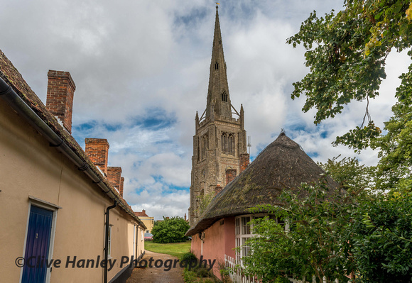 Between the Chantry Houses towards the church