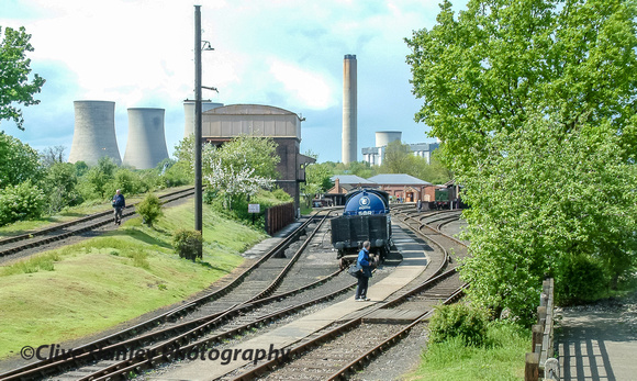 A general view towards the shed area with Didcot coal fired power station in all its glory.