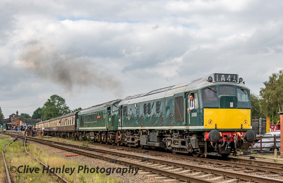 D5185 & D123 depart Quorn double-headed with the 16.20