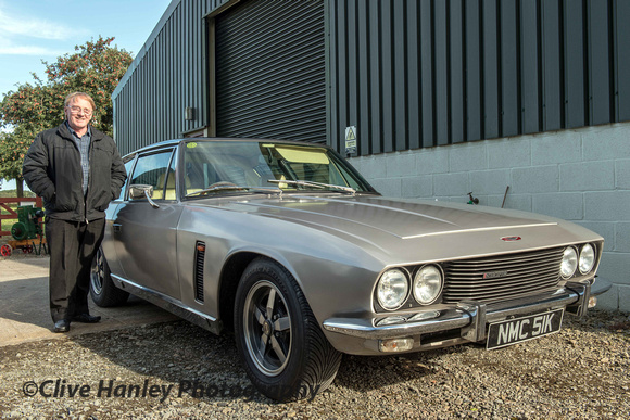 A very proud owner of this Jensen Interceptor poses for me.