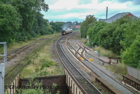 The ecs move from Tyseley appears moving down the track from Bentley Heath.