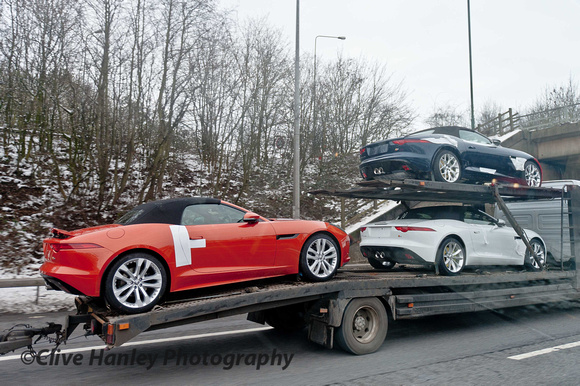 The new "F" Type jaguars are now being delivered.