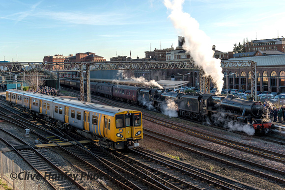 Merseyrail unit no 507004 departs Chester.