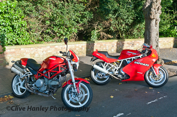 I visited Stratford later in the day and felt I had to include this shot of 2 Ducati's.