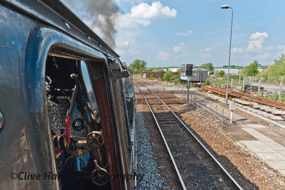 On the footplate of Britannia Class 4-6-2 no 70000