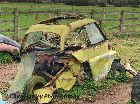 Could be a downed Messerschmitt? 3 wheeler bubble car from the 1950's.