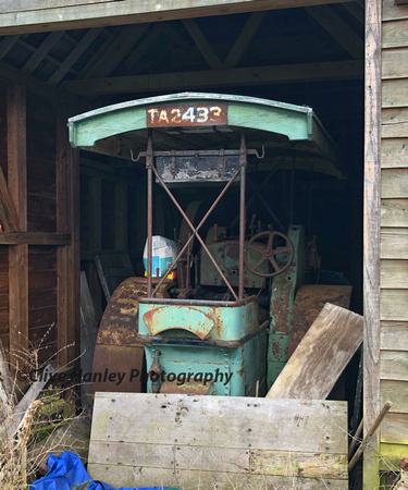 An unrestored traction enine was hidden away in a shed. TA2433