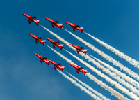 21 September 2014. Red Arrows display at Southport Air Show.