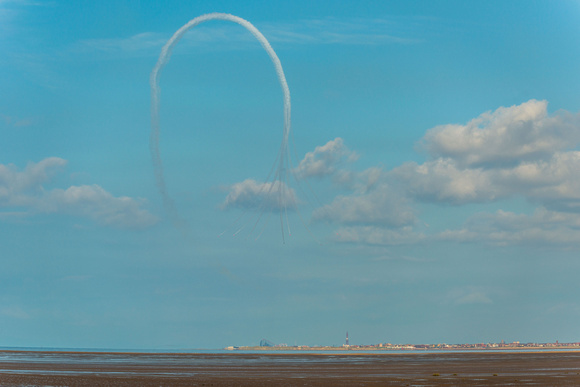 Red Arrows display over Blackpool.