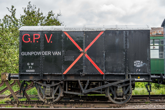 Next to it in the sidings was a Gunpowder van.