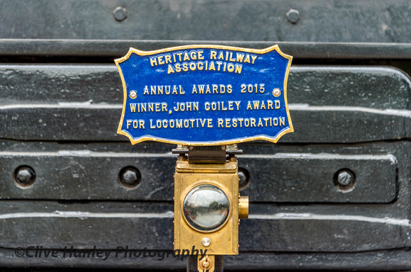 The locomotive was the winner of the John Coiley Award for Locomotive Restoration in 2015.