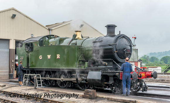 Around the shed the final loco to depart 2-8-0T no 4270 was being prepared.