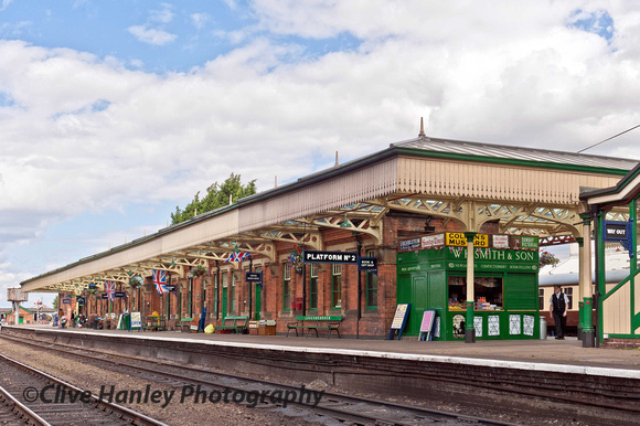 A general view of the refurbished station canopy at Loughborough