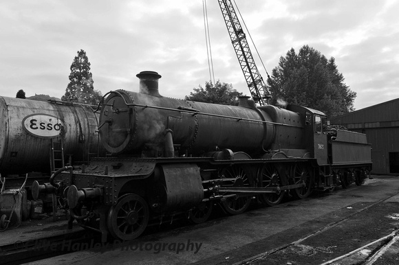 Over the ash pit was GWR Manor 4-6-0 no 7825 Lechlade Manor