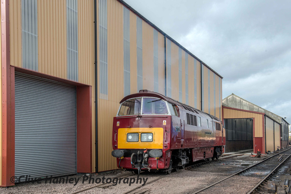 D1015 Western Champion stands alongside the newly constructed works extension.