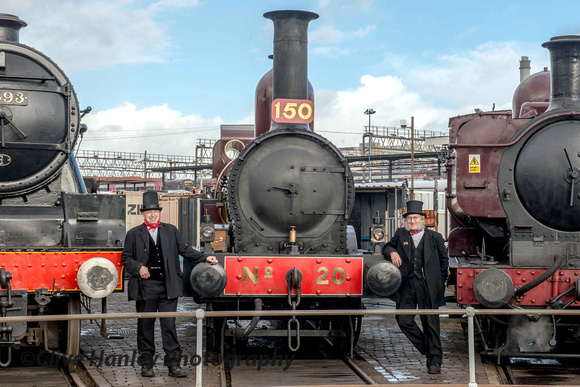I coaxed the crew down from the footplate of no 20 for a photocall.