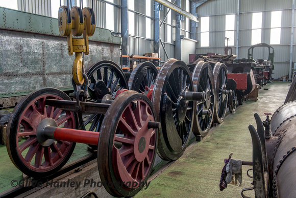 The wheels from GWR Manor Class loco no 7802 Bradley Manor