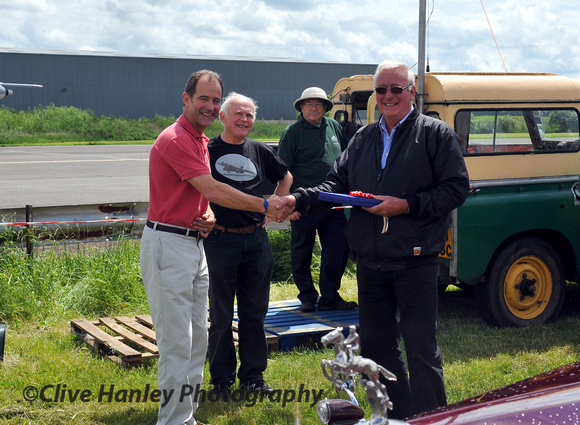 First prize in the Wheels section went to: Mr Brian Baston in a Riley RME