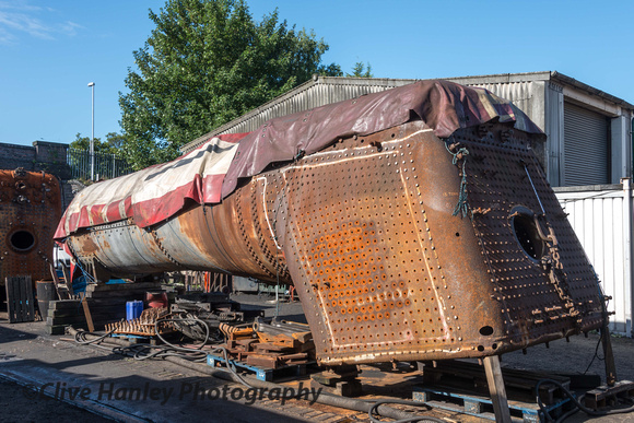 The boiler from Bulleid Pacific no 34039 Boscastle