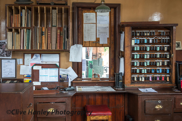 An "inside" view of the booking office at Quorn.