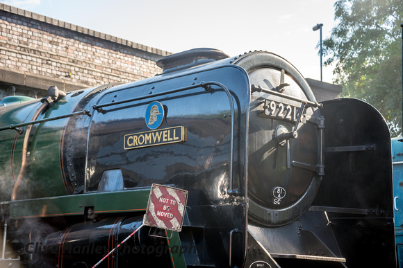 Riddles 9F no 92214 was sporting the owners nameplates for his CROMWELL Engineering company.